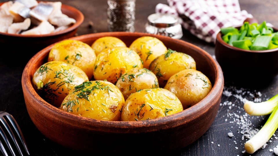 garlic herb baby potatoes