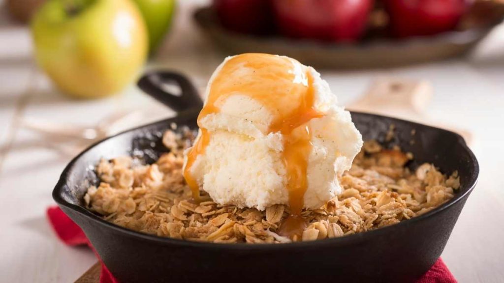 What to serve with or on top of apple crisp?
