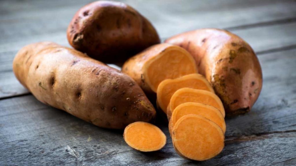 How to store half a raw sweet potato