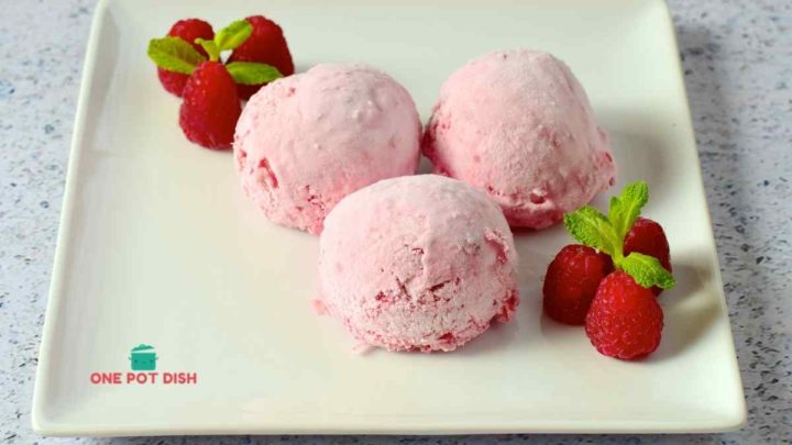 Ice Cream Is My Favourite with Raspberries