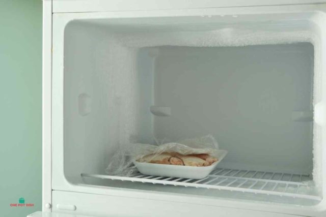 This is an example of poorly stored Chicken in a freezer - this will not last for more than a week.