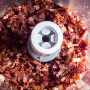 Bacon In A Food Processor To Make Bacon Butter