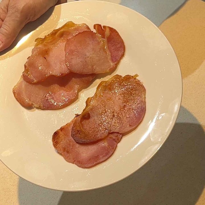 Canadian Bacon Reheated in a Panini Press