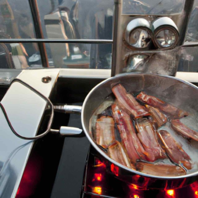 Reheating Bacon In A Skillet A Top The Empire State Building