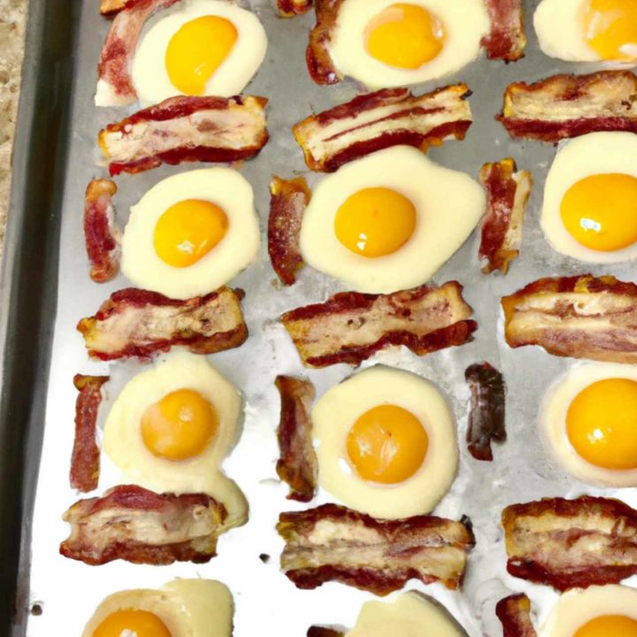 Feeding 12 People Sheet Pan bacon and Eggs