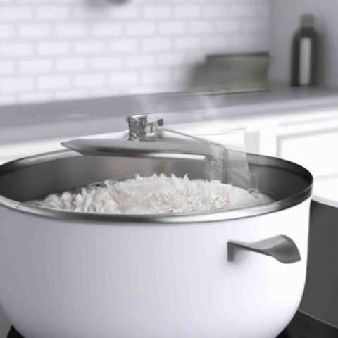 Steaming Rice on a Stovetop