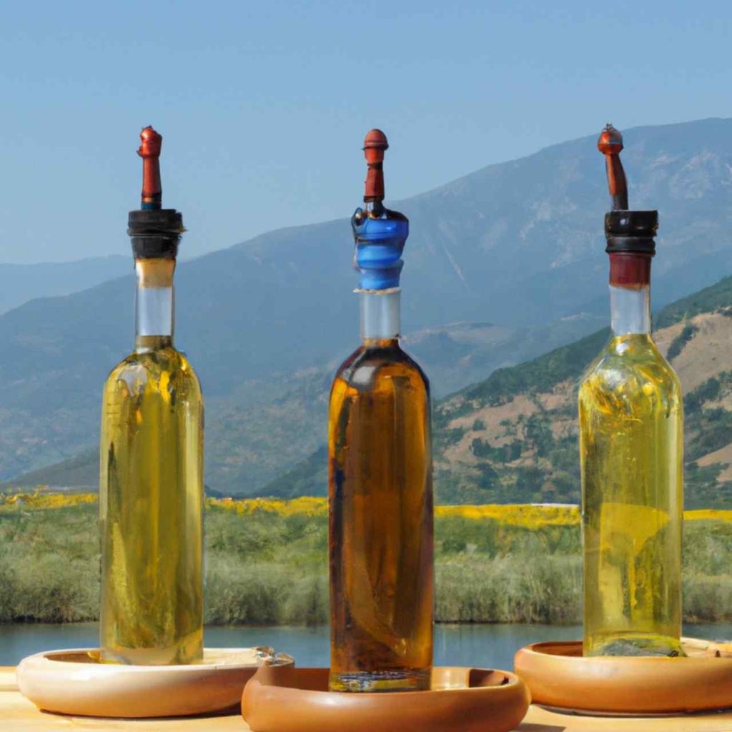Traditional Neutral Oils Served For Bread At A Picnic