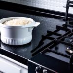 Rice Heating On AN Induction Stove Top