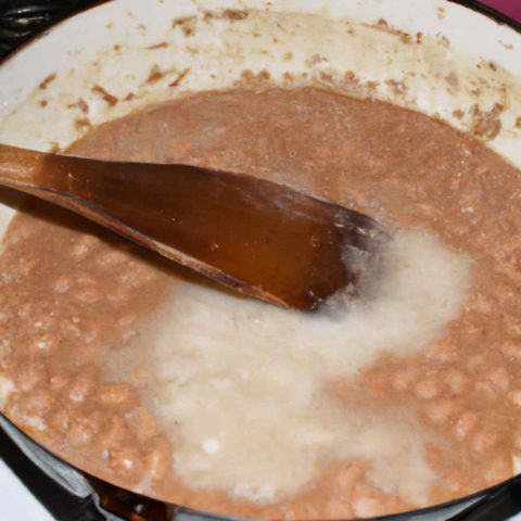 Thicken Refried Beans with A Cornstarch Slurry