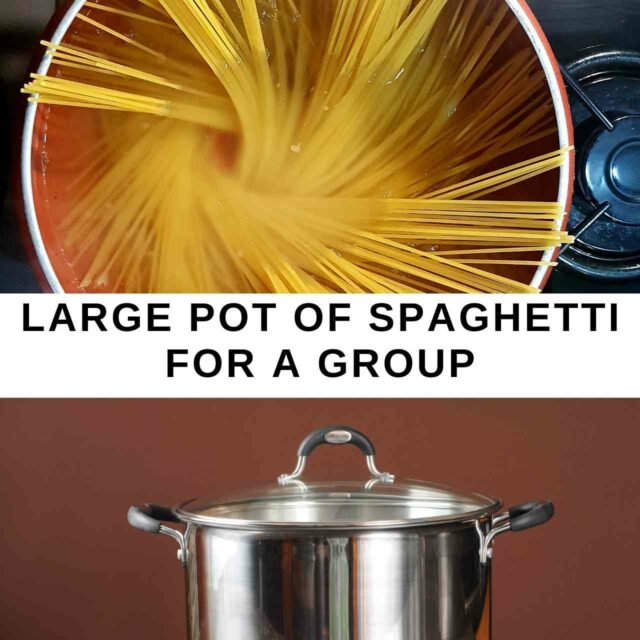 Use A Large Pot For The Cooking Of The Spaghetti